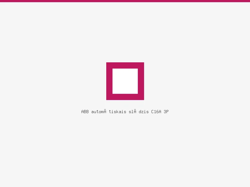 ABB automātiskais slēdzis C16A 3P