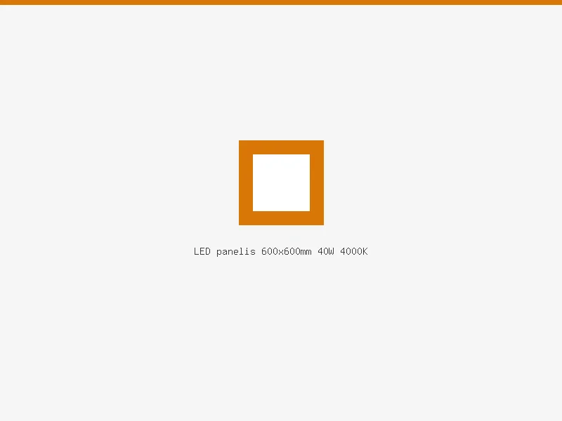 LED panelis 600x600mm 40W 4000K