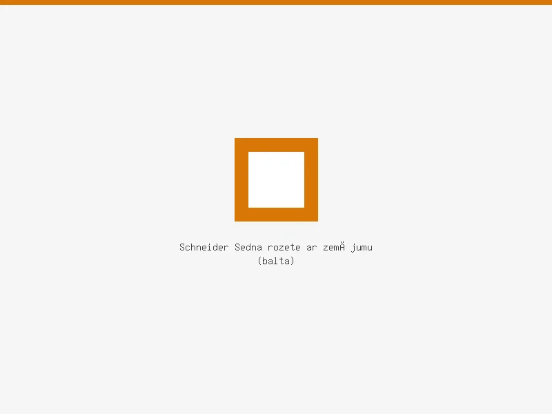 Schneider Sedna rozete ar zemējumu (balta)