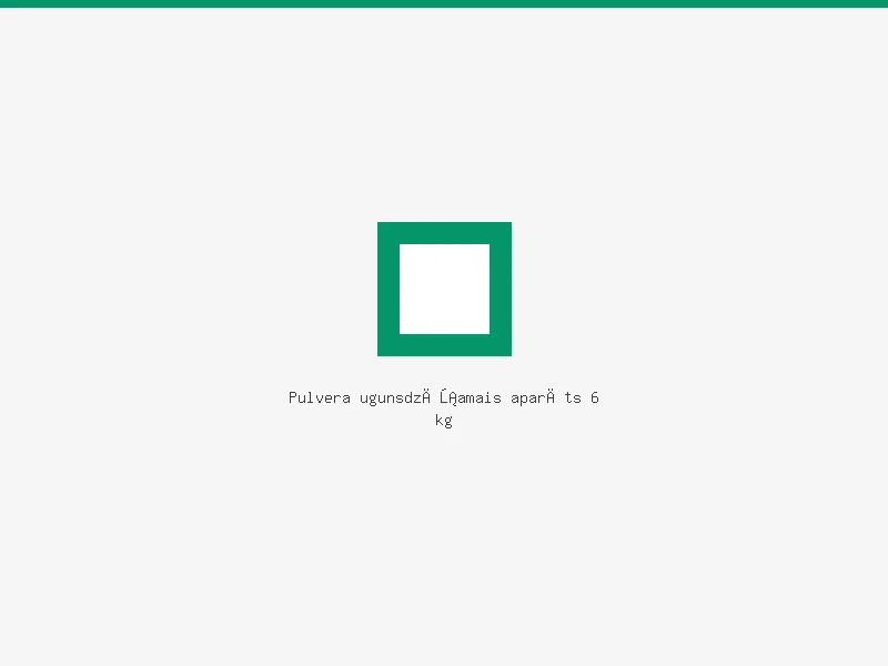 Pulvera ugunsdzēšamais aparāts 6 kg